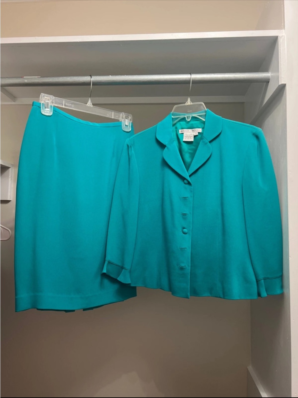 Maggy London Teal Two-Piece Skirt Set